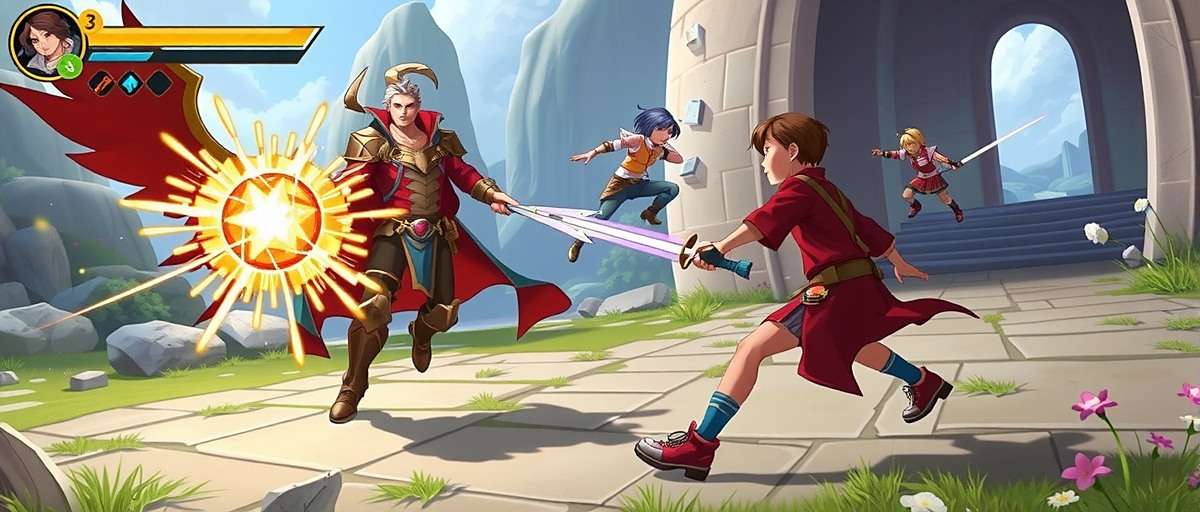 Victory Victors Battle Gameplay Victory Victors gameplay showing battle between hero characters