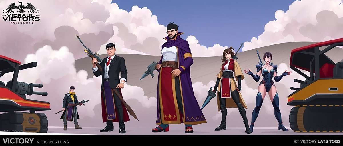 Victory Victors Future Content Preview Concept art for upcoming Victory Victors content